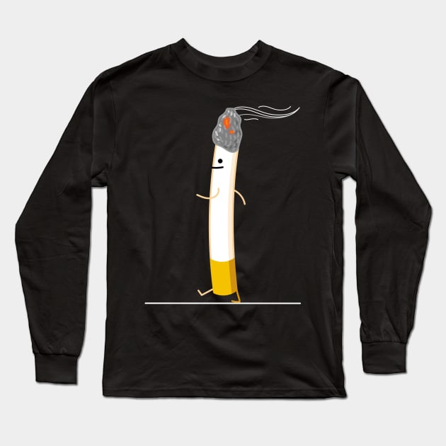 Funny cigarette Long Sleeve T-Shirt by spontania